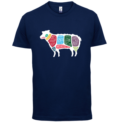 Butcher Sheep Diagram T Shirt