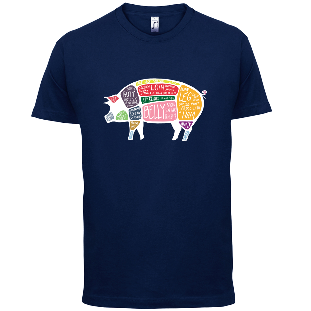 Butcher Pig Diagram T Shirt