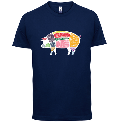 Butcher Pig Diagram T Shirt