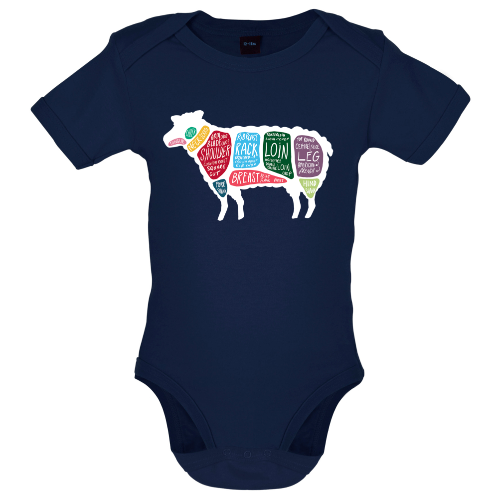 Butcher Sheep Diagram Baby T Shirt