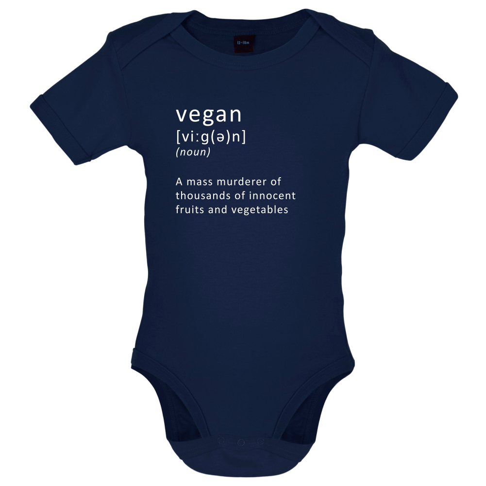 Funny Definition Vegan Baby T Shirt