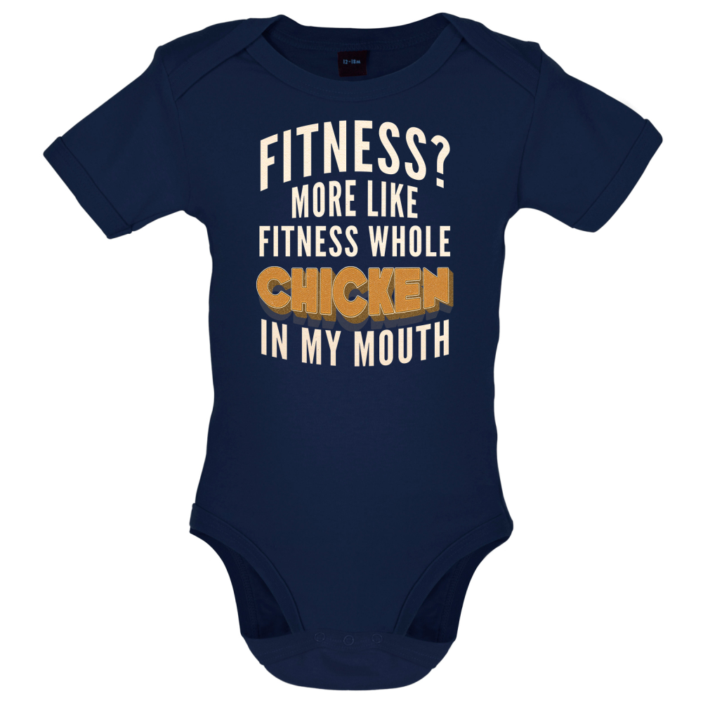 Fitness Chicken In My Mouth Baby T Shirt