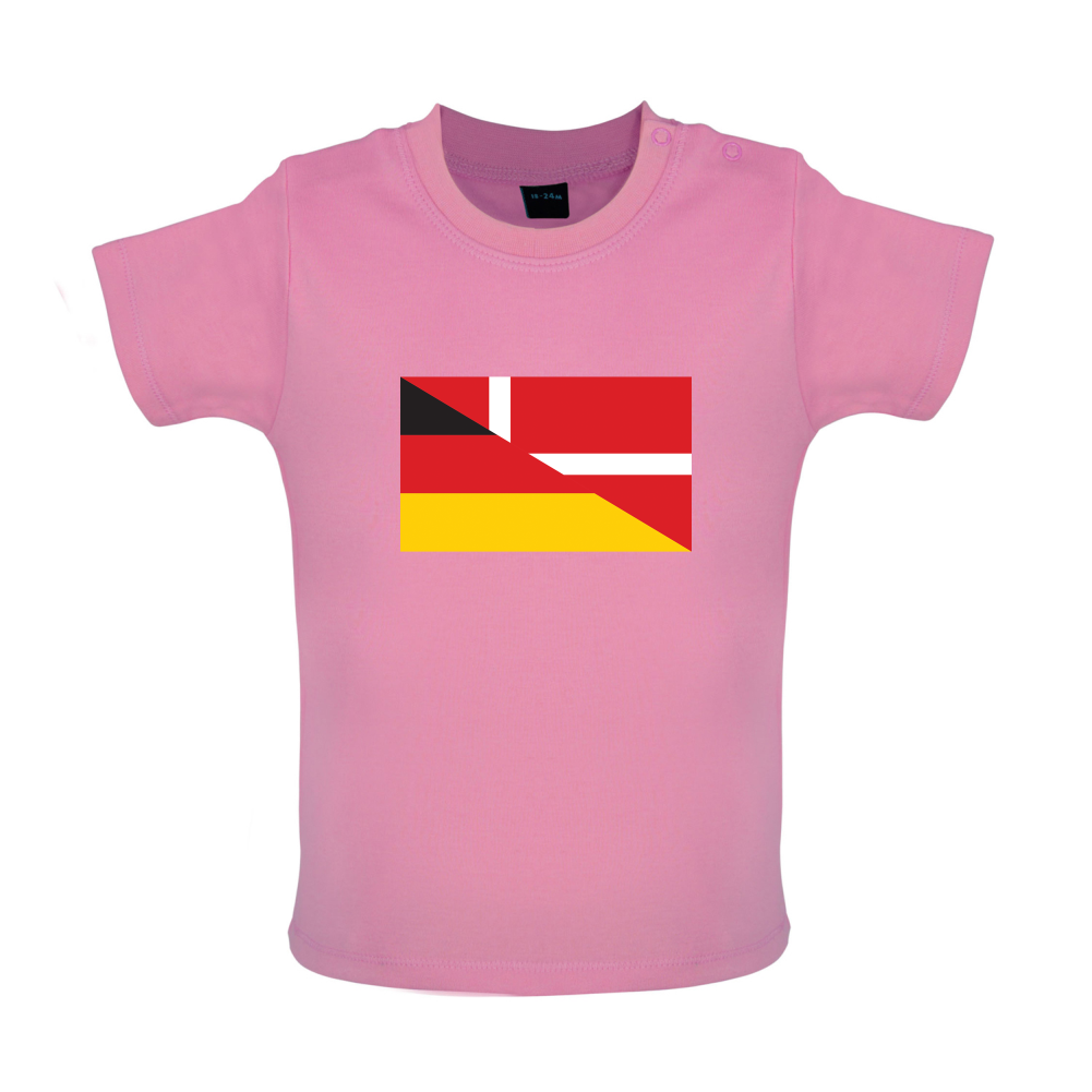 Half German Half Danish Flag Baby T Shirt