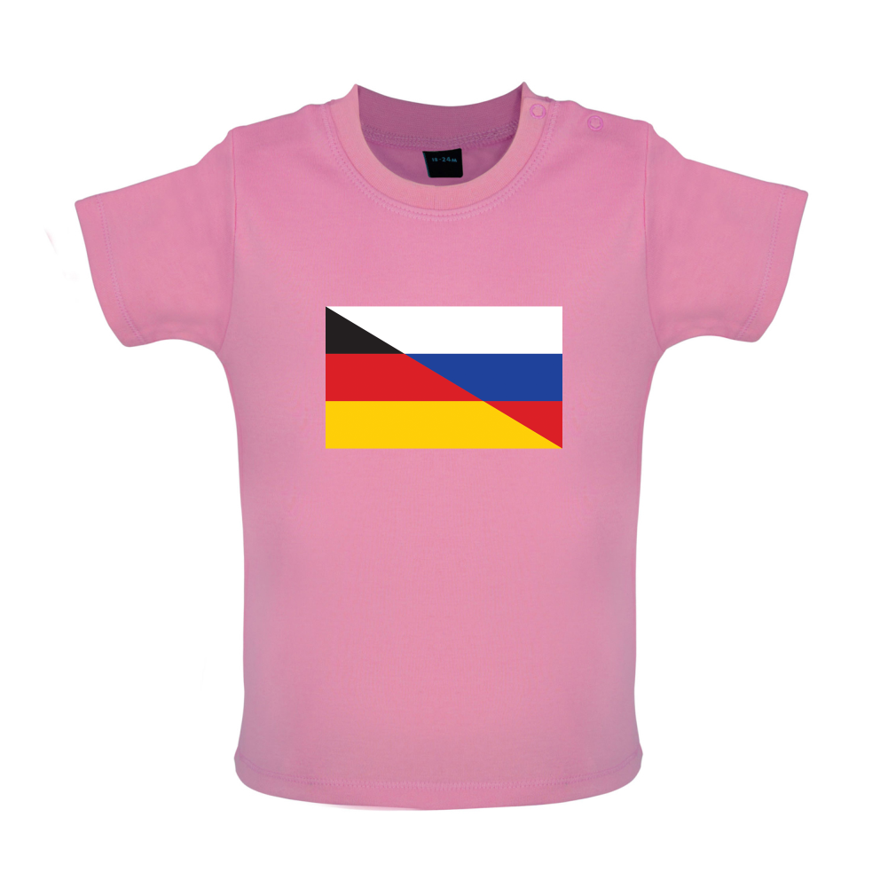 Half German Half Russian Flag Baby T Shirt