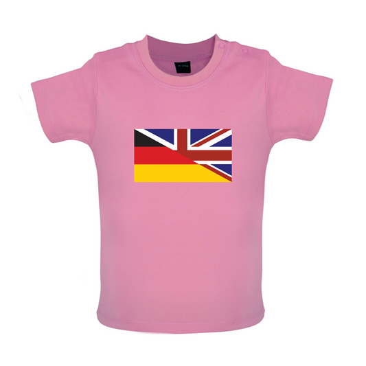 Half German Half British Flag Baby T Shirt