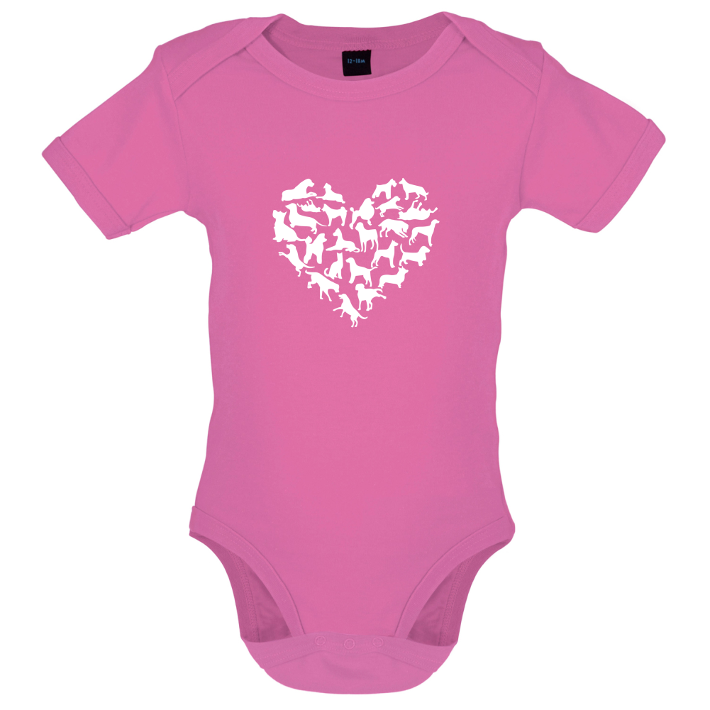 Love Heart Dogs Baby T Shirt