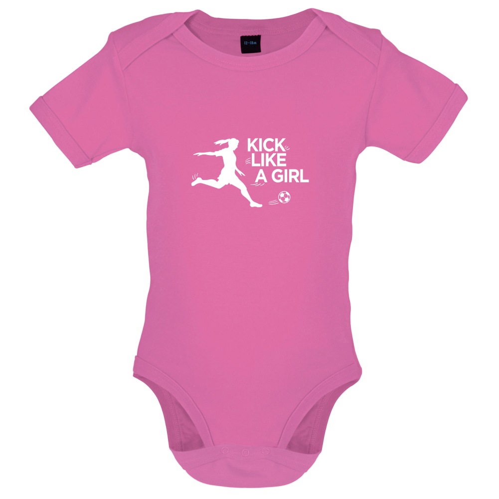 Kick Like A Girl Baby T Shirt