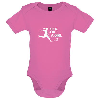 Kick Like A Girl Baby T Shirt