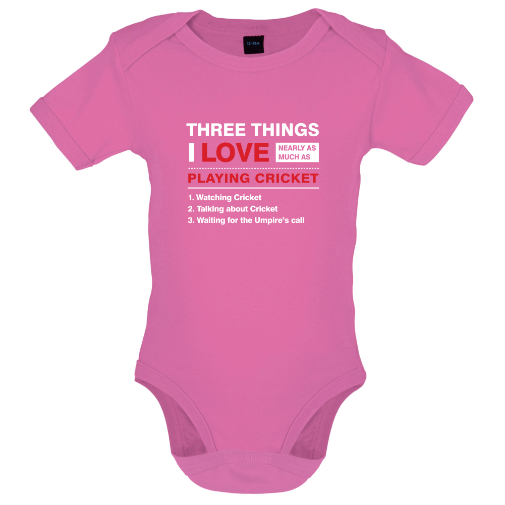 Three Things I Love Nearly As Much As Cricket Baby T Shirt
