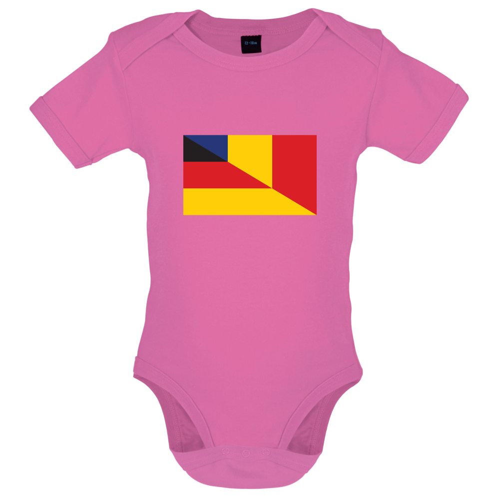 Half German Half Romanian Flag Baby T Shirt
