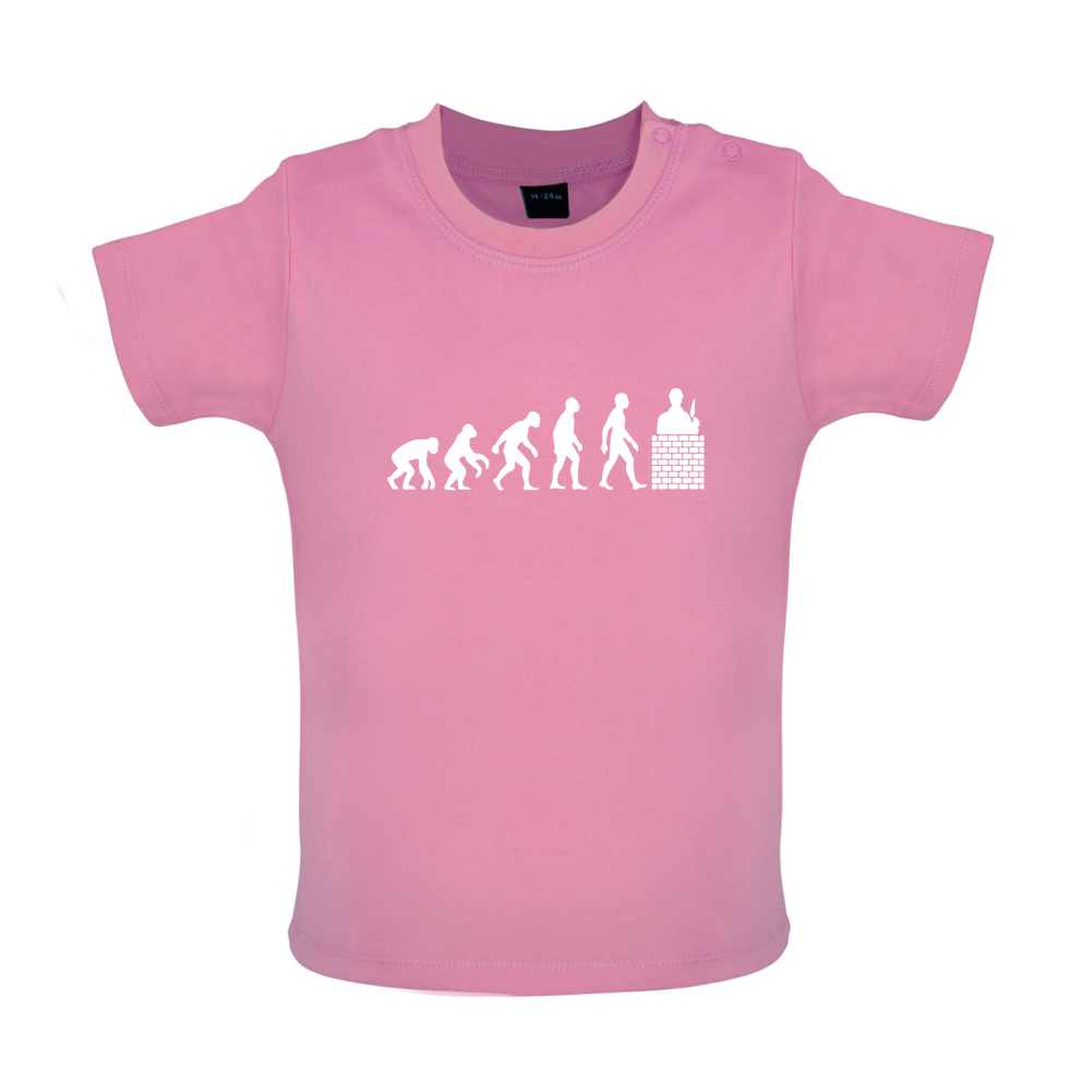 Evolution Of Man Brick Layer Baby T Shirt
