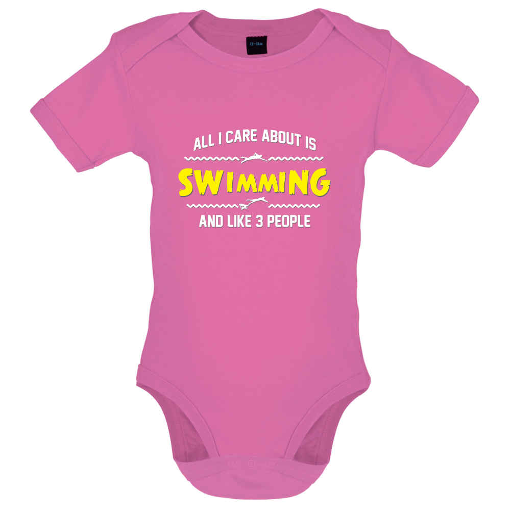 All I Care About Is Swimming Baby T Shirt