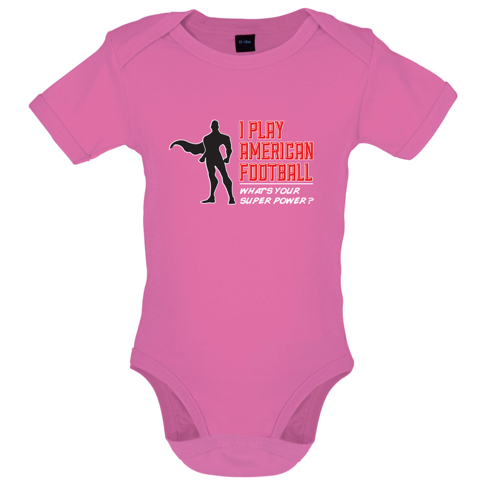 I Play American Football What's Your Super Power MALE DESIGN Baby T Shirt