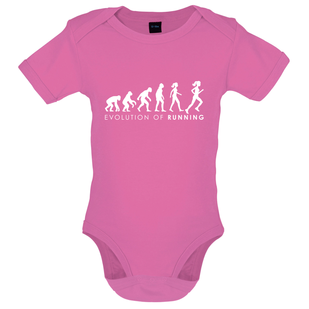 Evolution Of Woman Running Baby T Shirt