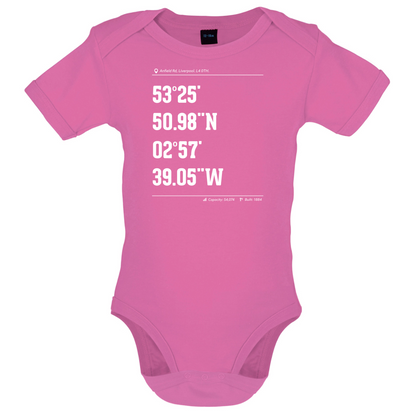 Stadium Coordinates Liverpool Baby T Shirt