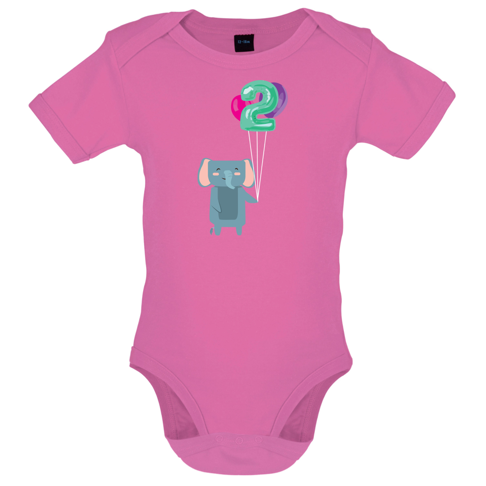 2nd Birthday Elephant Baby T Shirt