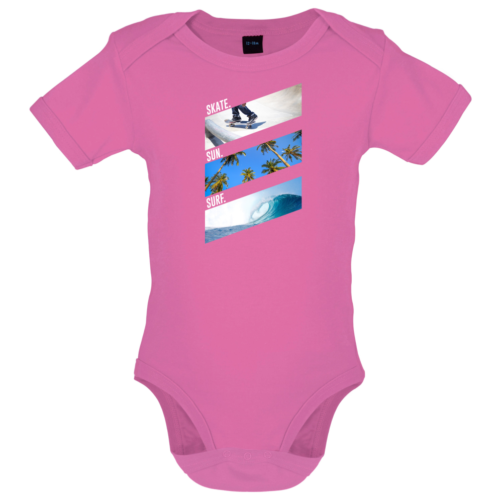 Skate Sun Surf Baby T Shirt