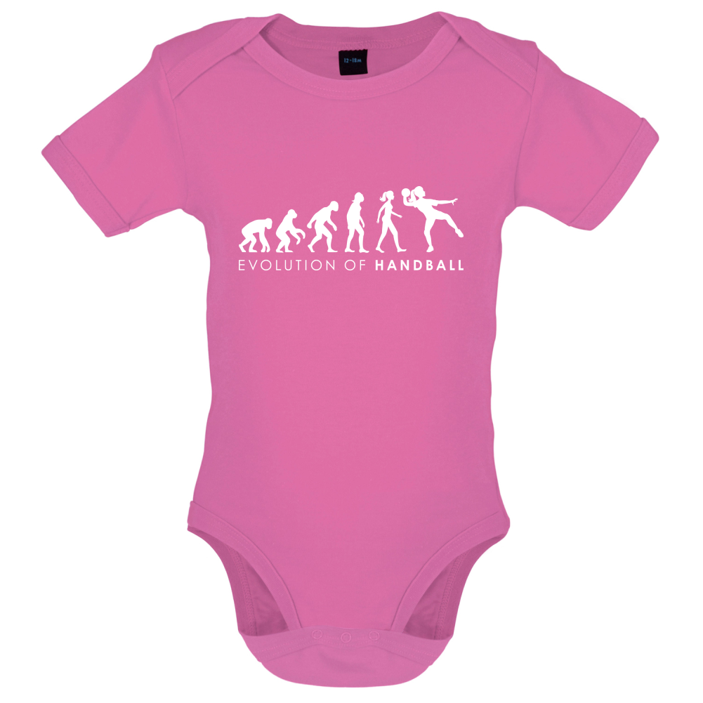 Evolution Of Woman Handball Baby T Shirt