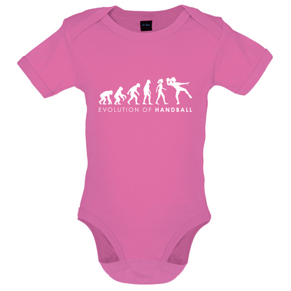 Evolution Of Woman Handball Baby T Shirt