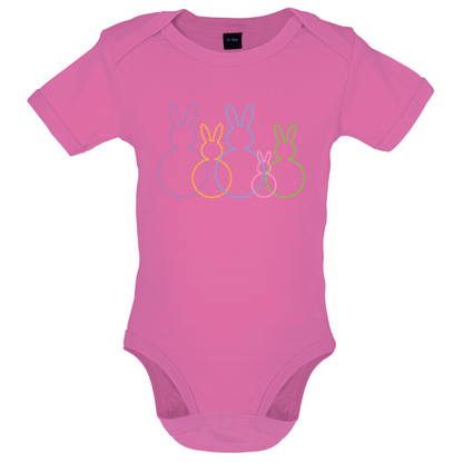 Bunny Family Outline Baby T Shirt