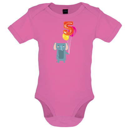 5th Birthday Elephant Baby T Shirt