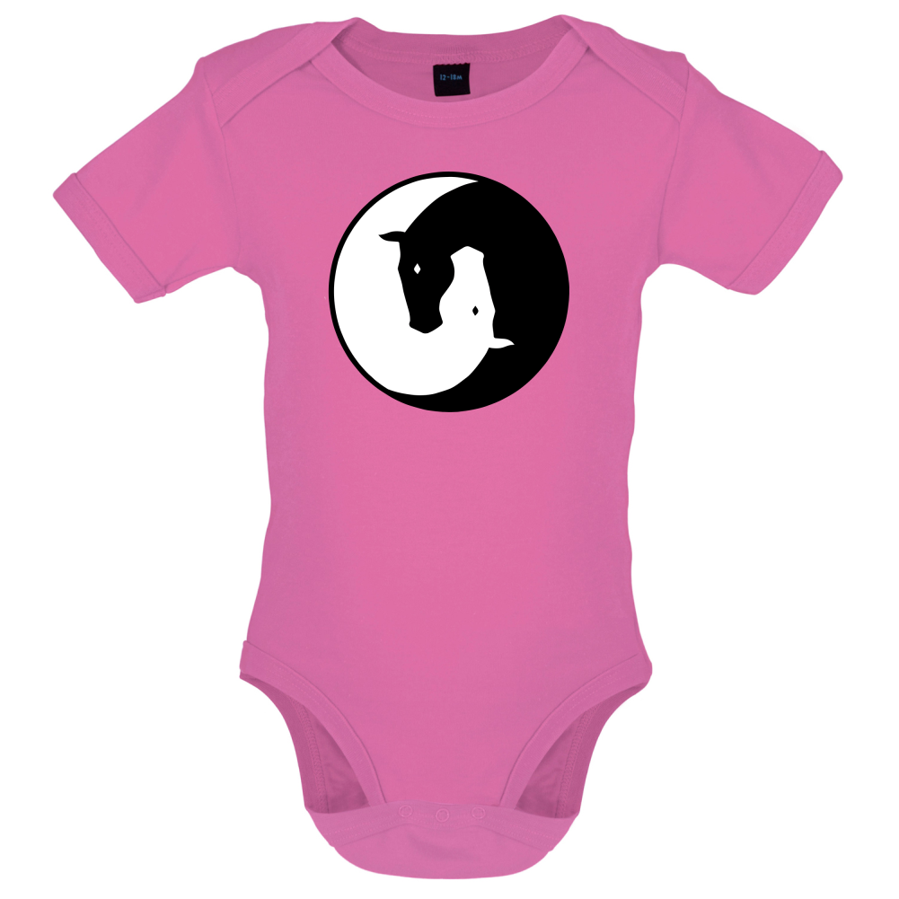 Yin Yang Horses Baby T Shirt