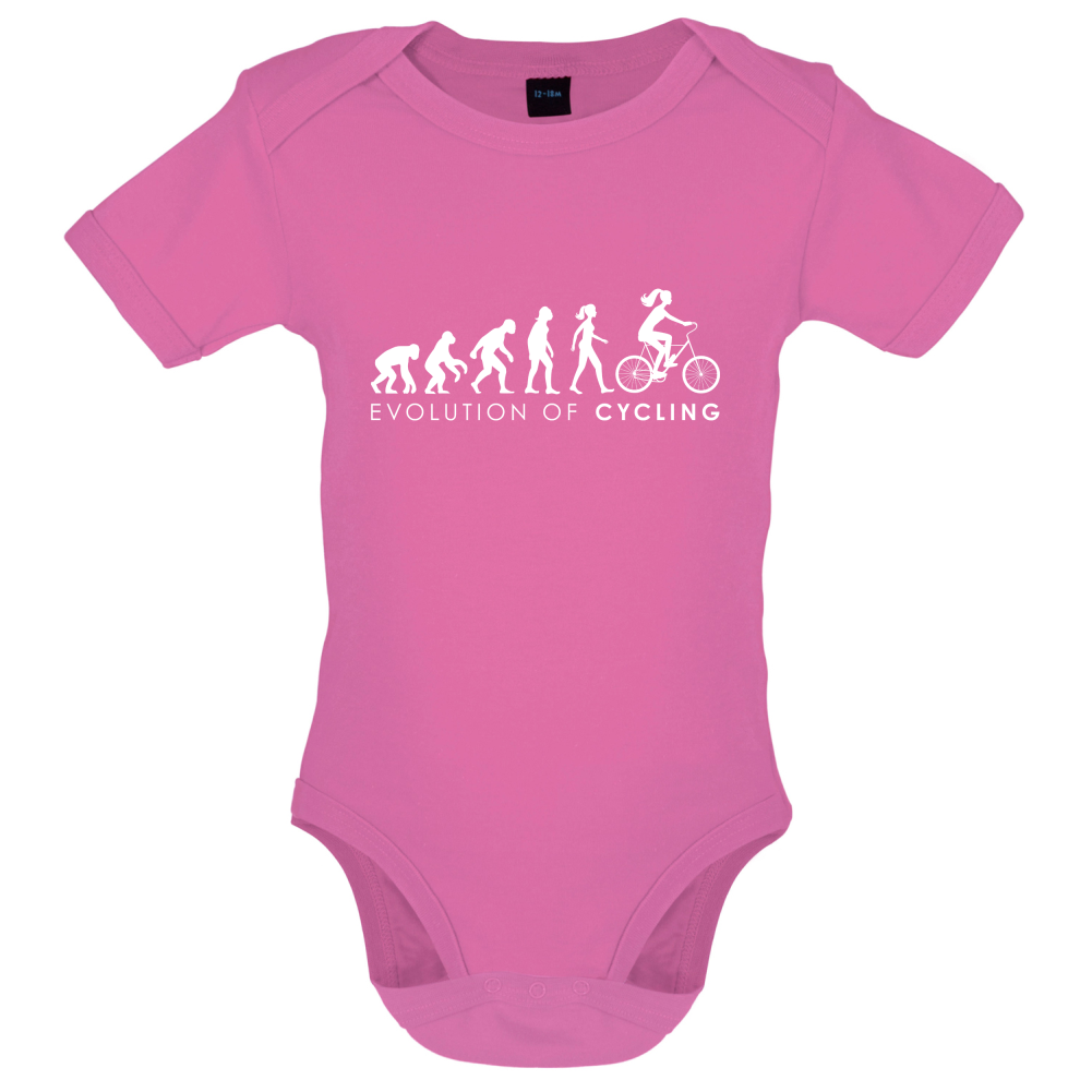 Evolution Of Woman Cycling Baby T Shirt