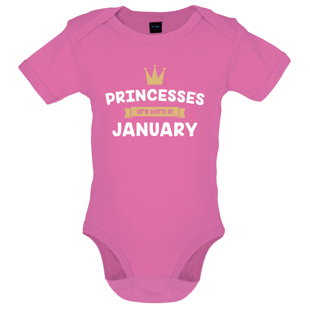 Princesses Are Born In January Baby T Shirt