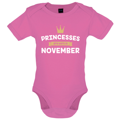 Princesses Are Born In November Baby T Shirt