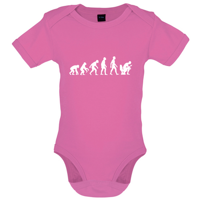 Evolution Of Man Phone On Toilet Baby T Shirt