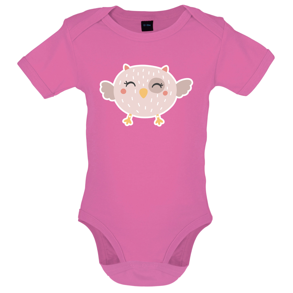 Smiley Face Baby Owl Baby T Shirt