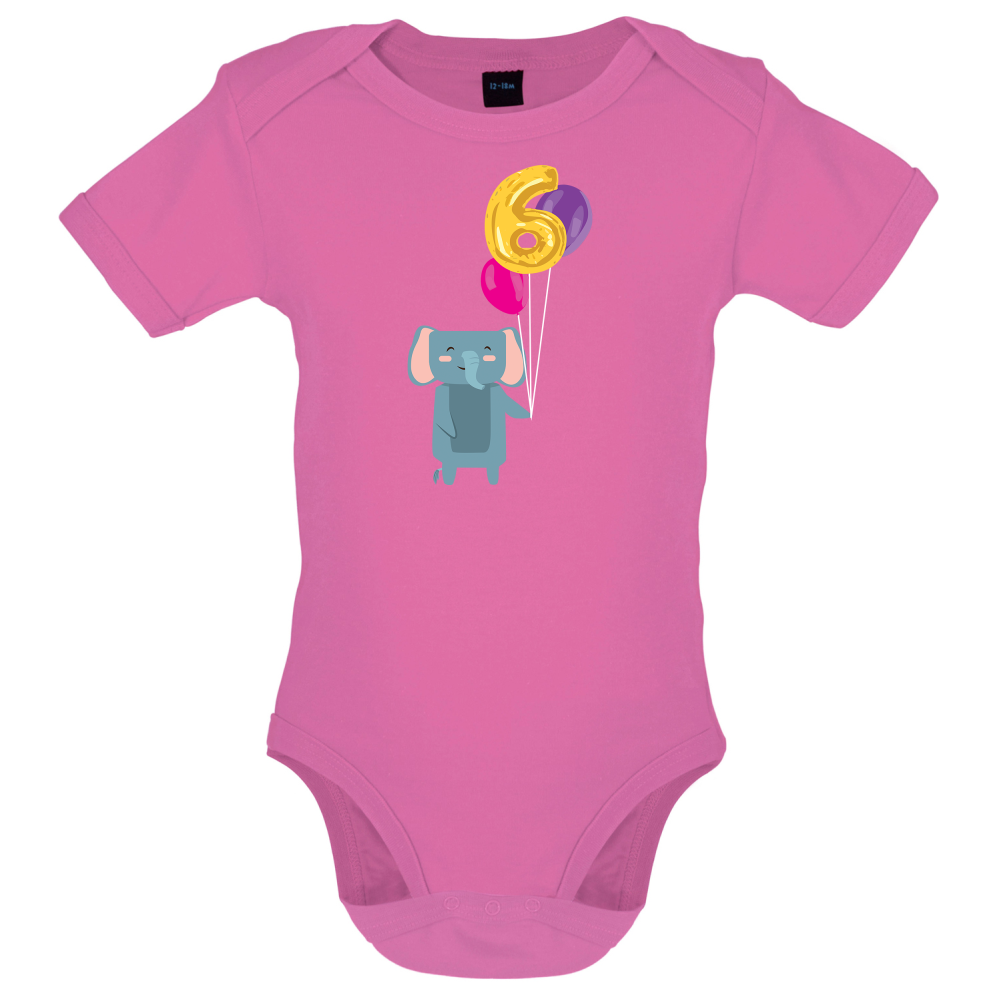 6th Birthday Elephant Baby T Shirt