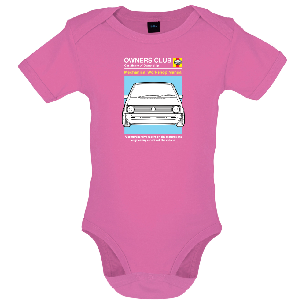 Car Owners Manual Golf MK1 Baby T Shirt