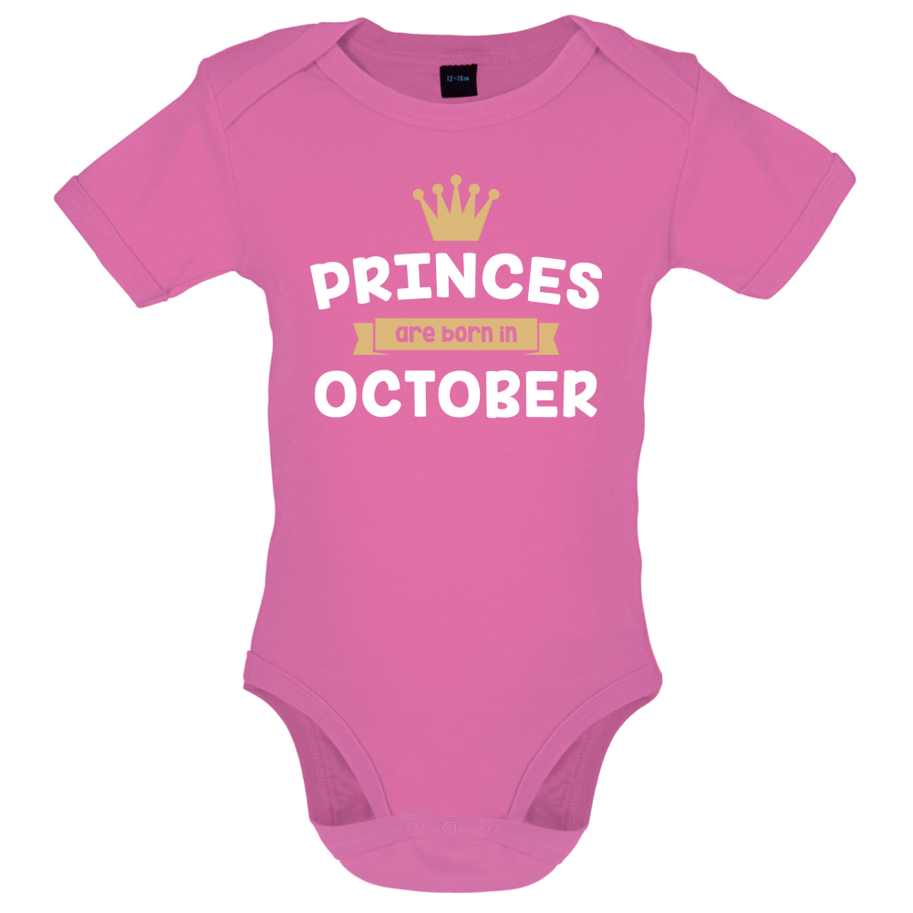 Princes Are Born In October Baby T Shirt