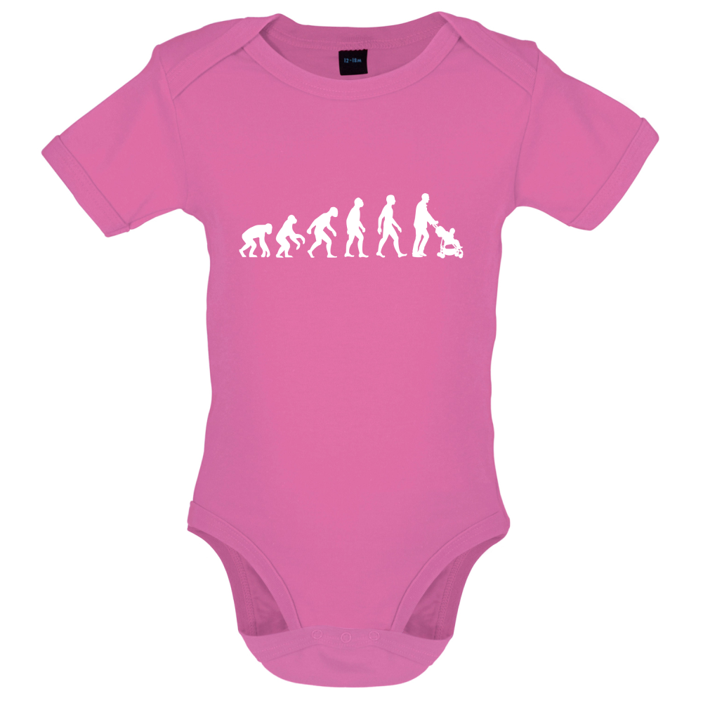 Evolution Of Man Push Chair Baby T Shirt