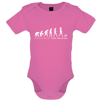 Evolution Of Woman Dog Walking Baby T Shirt
