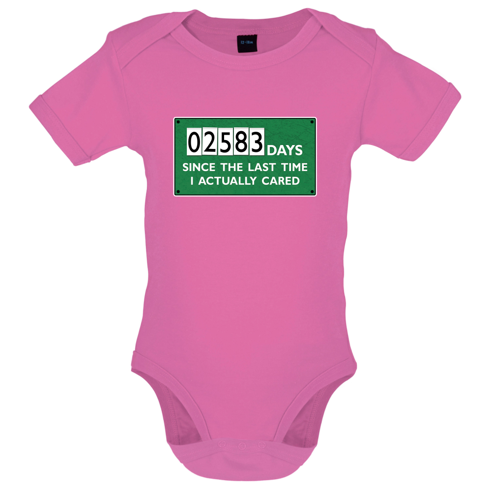 2583 Days Since I Cared Baby T Shirt