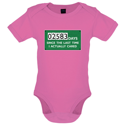 2583 Days Since I Cared Baby T Shirt