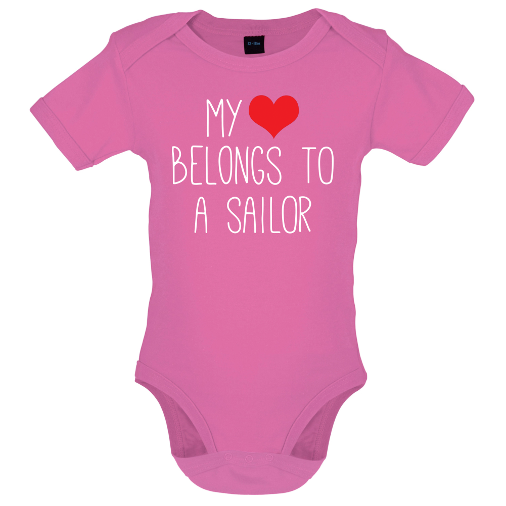 My Heart Belongs To A Sailor Baby T Shirt