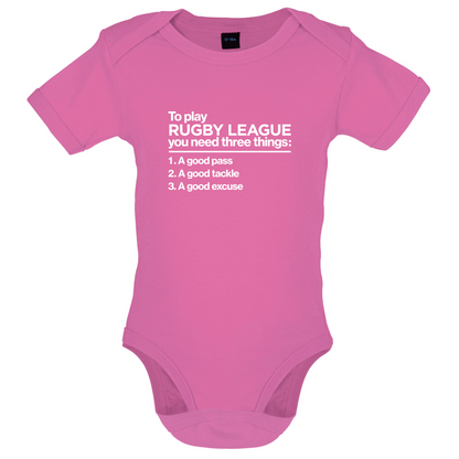 To Play Rugby League Baby T Shirt