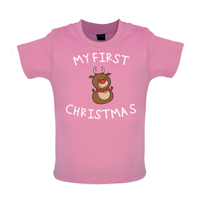 Reindeer First Xmas Baby T Shirt