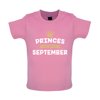 Princes Are Born In September Baby T Shirt