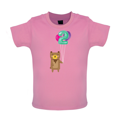 2nd Birthday Bear Baby T Shirt