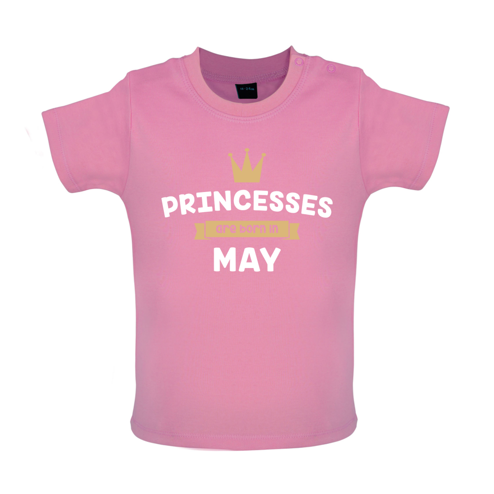 Princesses Are Born In May Baby T Shirt