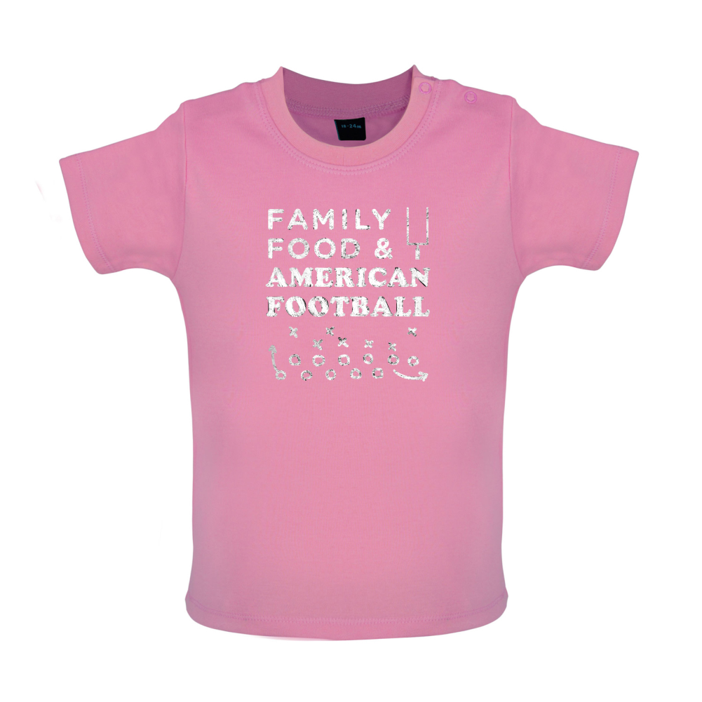 Family Food & American Football Baby T Shirt