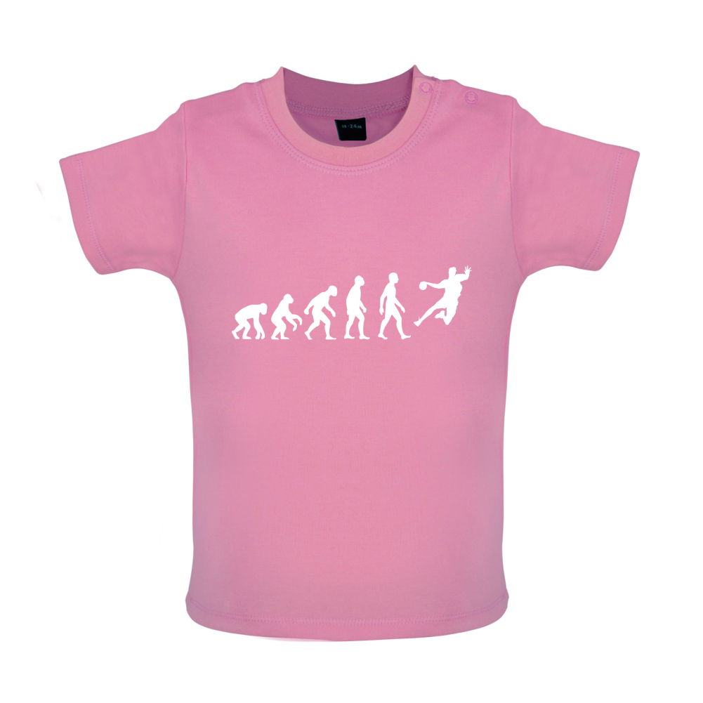 Evolution Of Man Handball Baby T Shirt
