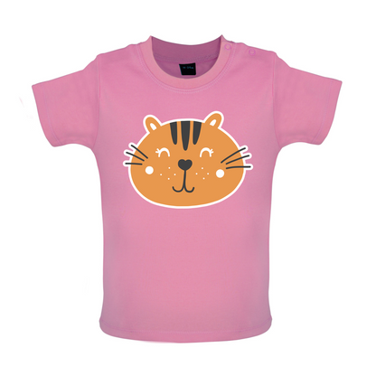 Smiley Face Tiger Baby T Shirt
