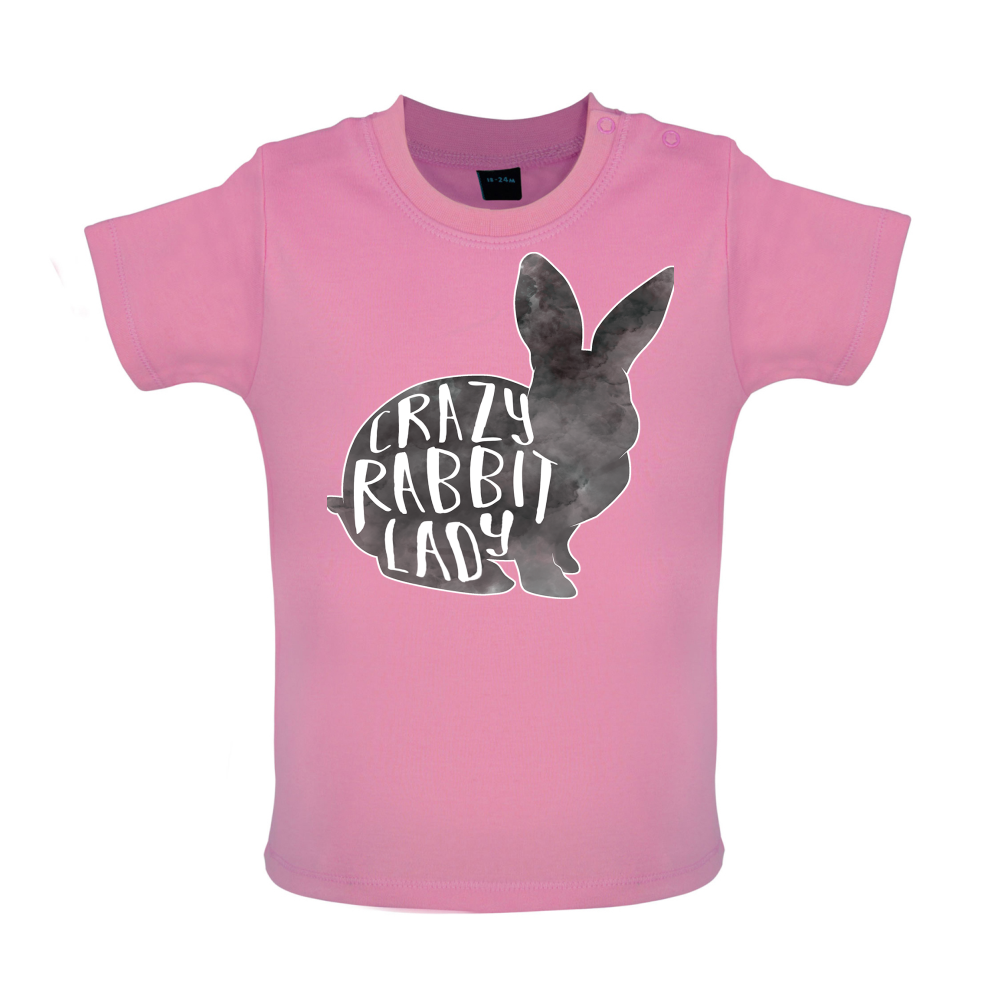 Crazy Rabbit Lady Baby T Shirt