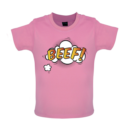 BEEF Word Art Baby T Shirt