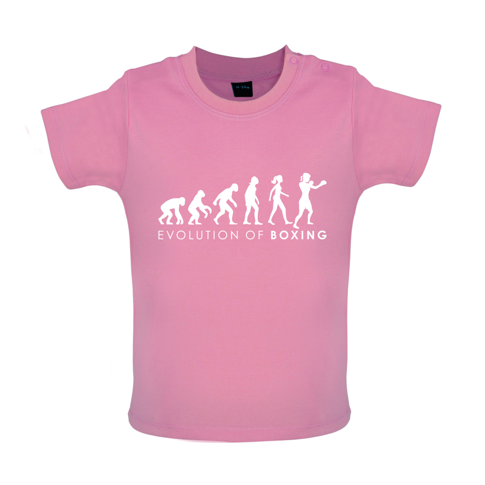 Evolution Of Woman Boxing Baby T Shirt